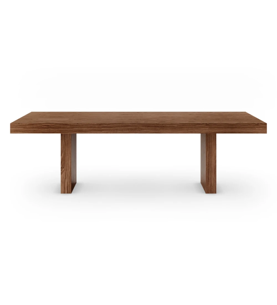 Cannes rectangular dining table 250 x 110 cm, in walnut.