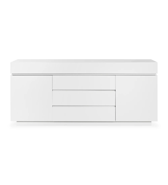 Buffet laqué en perle, avec tiroir à couverts.