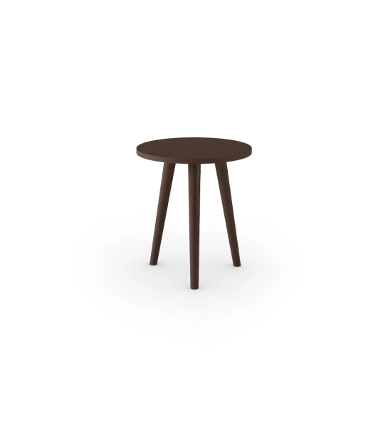 Mesa de apoio Oslo tampo redondo, lacada a castanho escuro, Ø 45 cm.