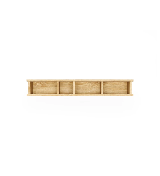 Módulo Oslo em carvalho cor natural, orientação horizontal ou vertical.