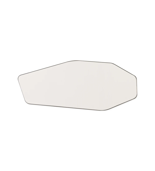 Rectangular mirror with black lacquered frame.