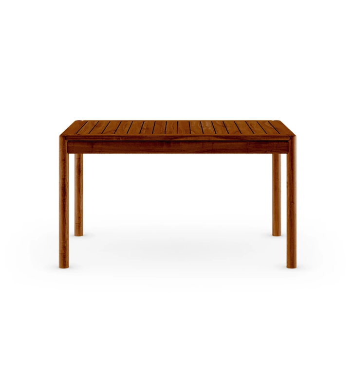 Mesa de comedor rectangular de madera natural