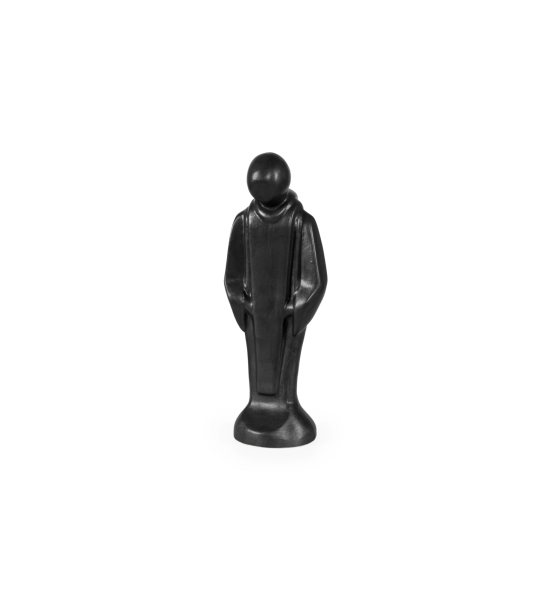 Sculpture en céramique faite à la main, noir mat.