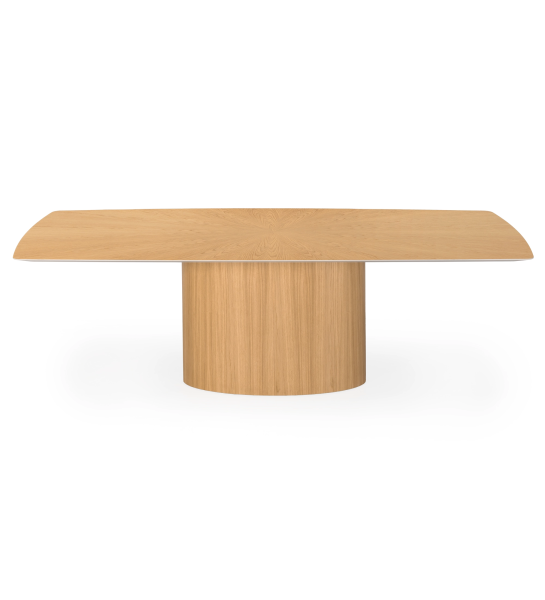 Paris rectangular dining table 180 x 100 cm, in natural oak.