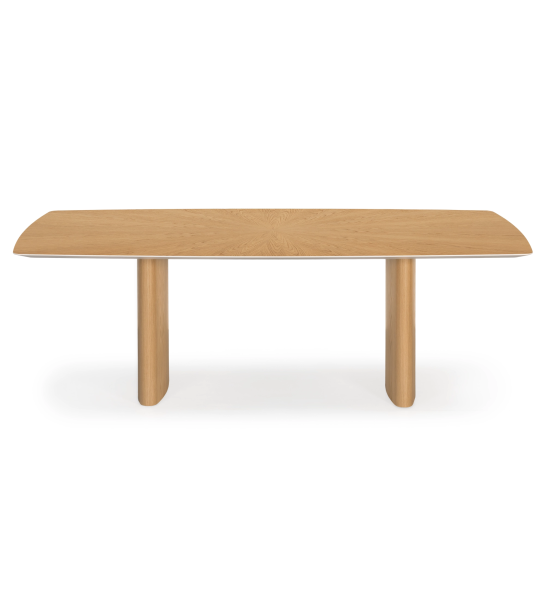 Paris rectangular dining table 180 x 100 cm, in natural oak.