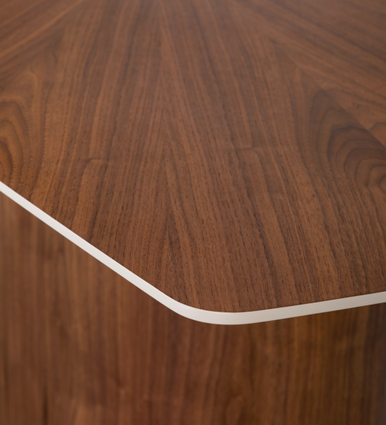 Paris rectangular dining table 180 x 100 cm, in natural walnut.