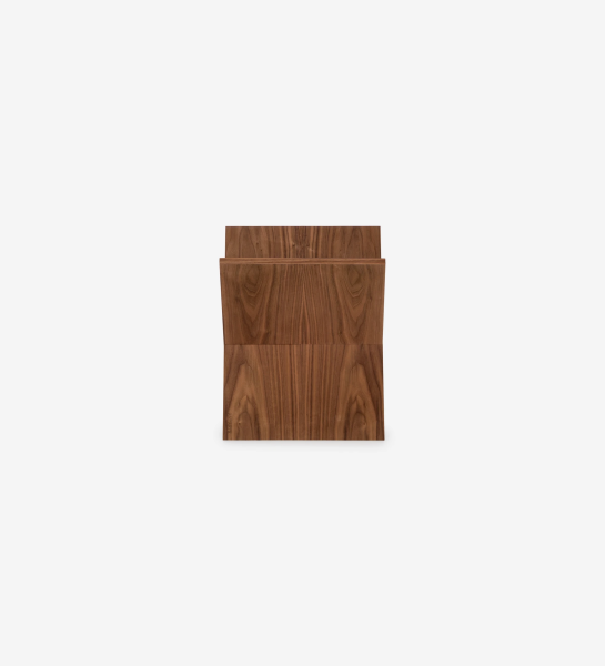 Cannes magazine rack in natural walnut, 35 x 41 cm.