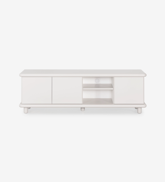 Paris TV stand 3 doors in pearl.