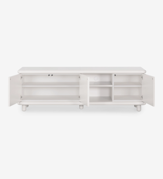 Paris TV stand 3 doors in pearl.