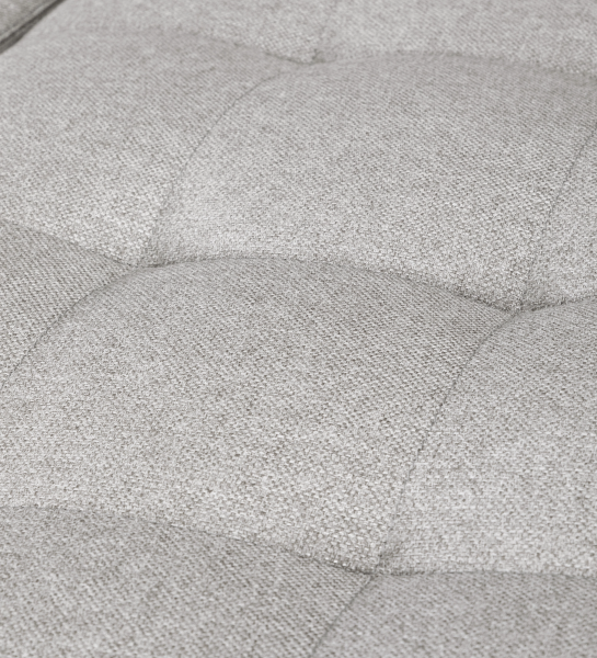 Madrid 2-seater sofa and right chaise longue, upholstered in grey fabric, 287 cm.