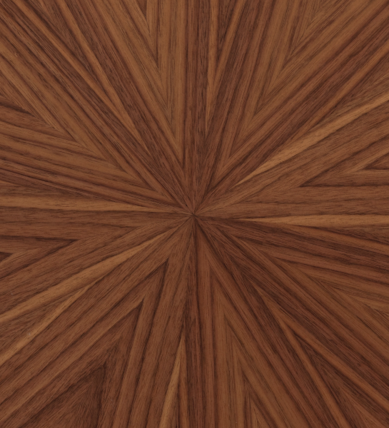 Mesa de Apoio Paris, combina madeira nogueira com estrutura preta elegante