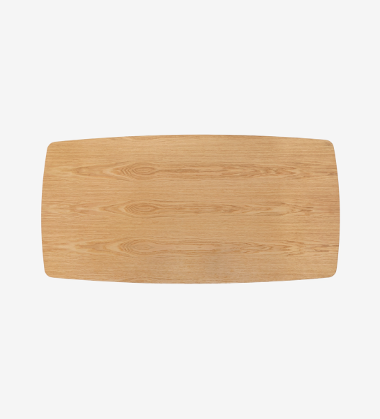 Paris Desk rectangular light oak tabletop viewed from above