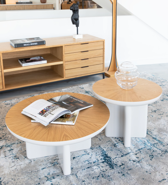 Abstract rug with blue tones, folded edge finish + 6mm feltex backing.