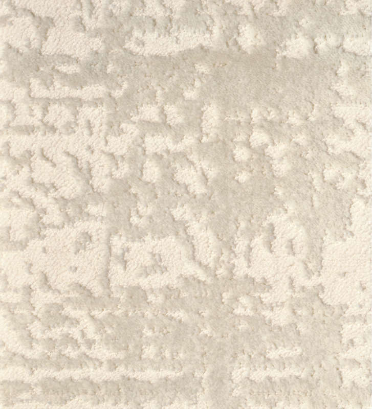 Abstract rug with beige and grey tones, folded edge finish + 6mm feltex backing.