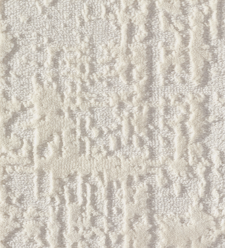 Abstract rug with grey tones, folded edge finish + 6mm feltex backing.