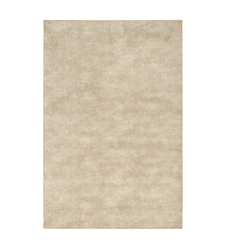 Tapis avec un motif dans des tons de beige, finition bord plié + feutre feltex 6 mm.