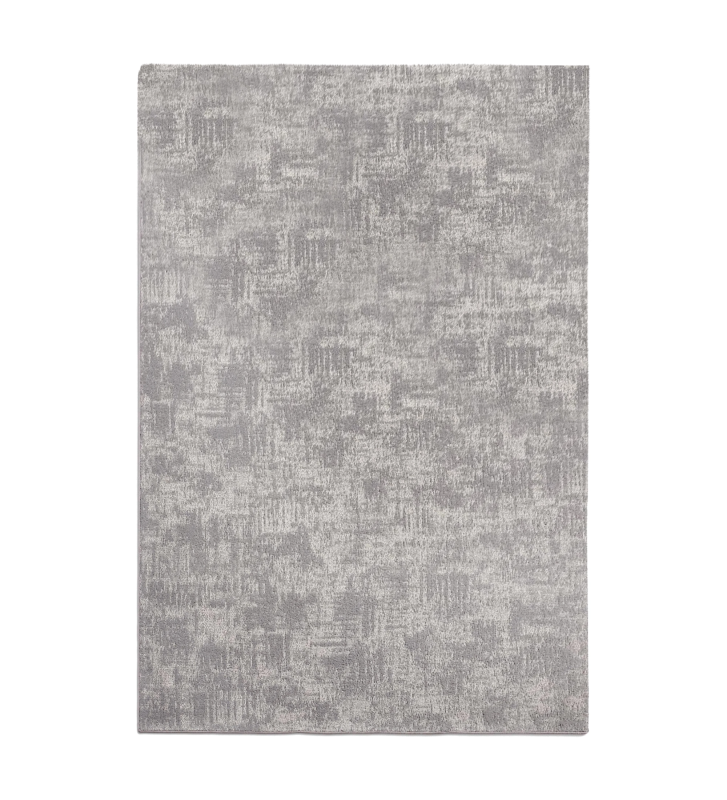 Tapis gris avec texture torsadée, finition Line.