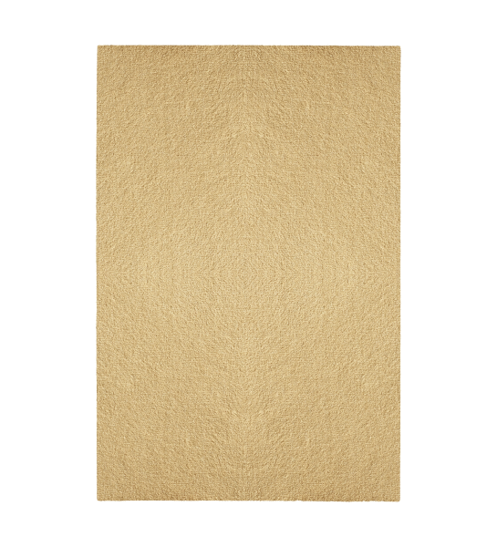 Yellow rug with soft texture, folded edge finish + 6mm feltex.