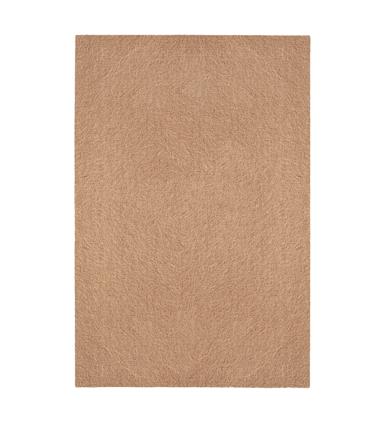 Tapete laranja com textura macia, acabamento dobra + feltex 6mm.