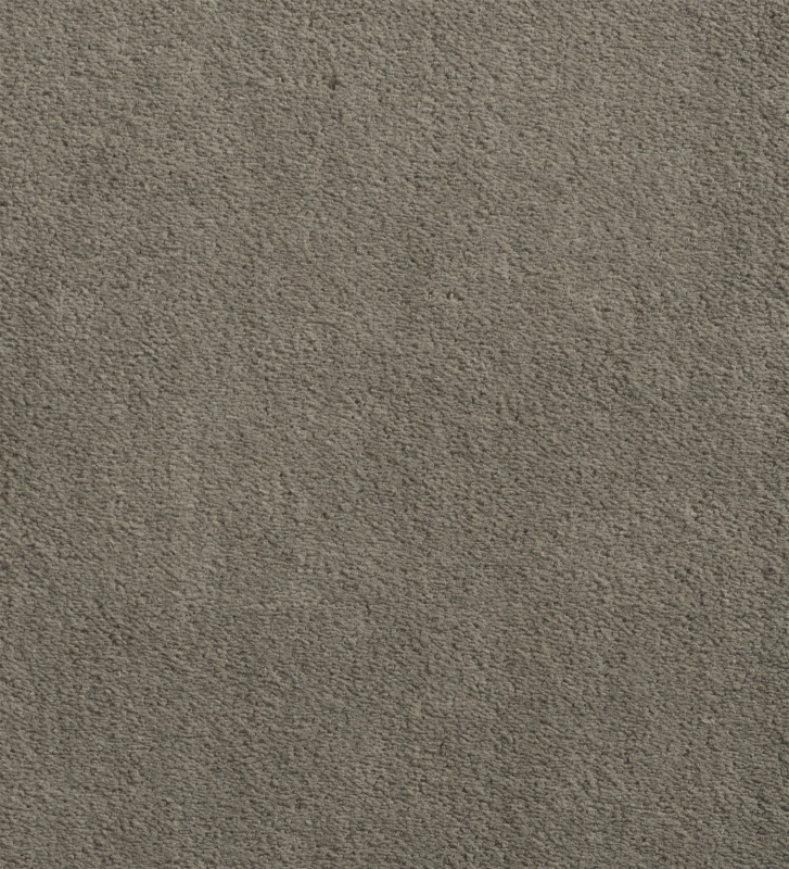 Tapete taupe com textura macia, acabamento dobra + feltex 6mm.