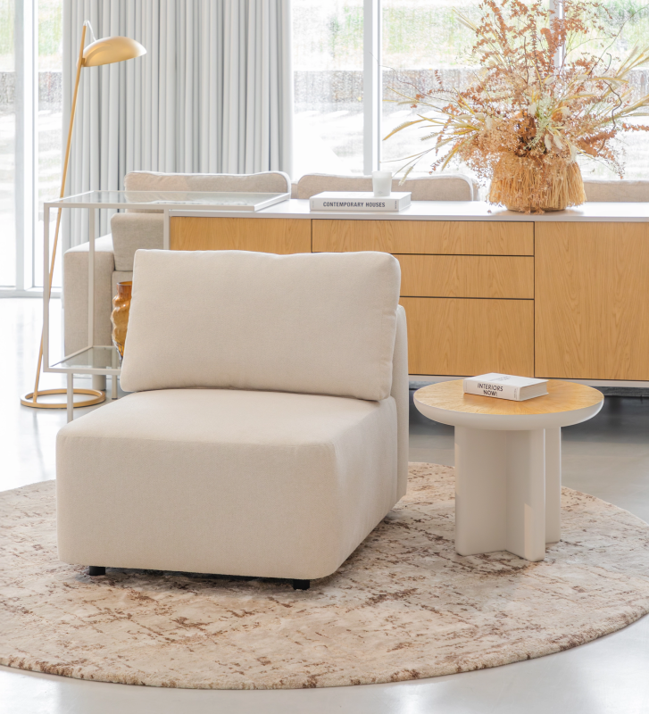 Maple Paris estofado a tecido pérola, 80 cm.