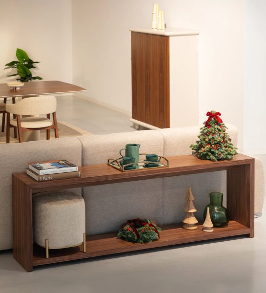 Consola em nogueira natural