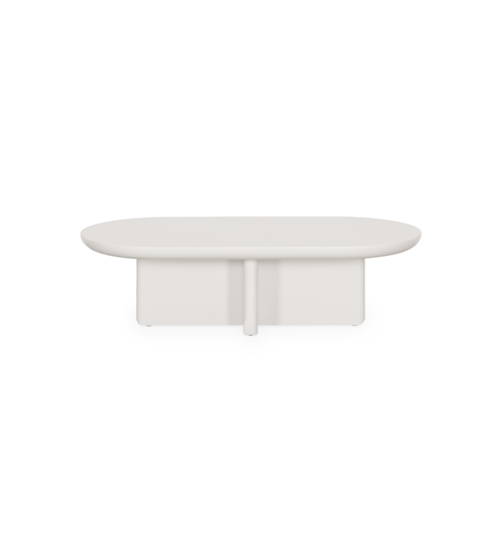 Monaco rectangular center table in pearl lacquer, 120 x 60 cm.