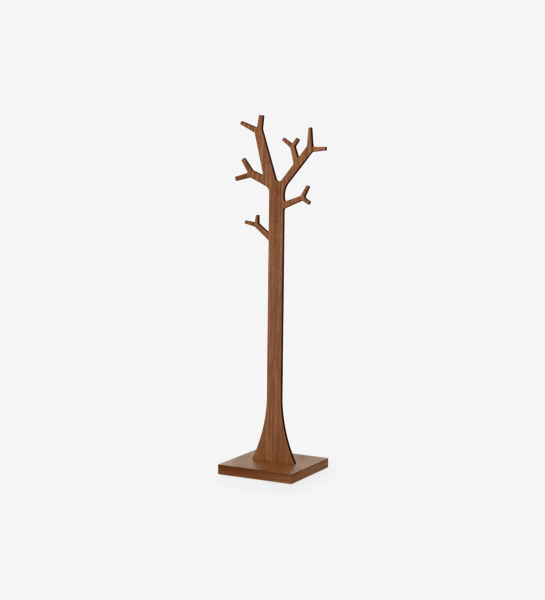 Percha Árbol simple de madera con base cuadrada y ramas para colgar