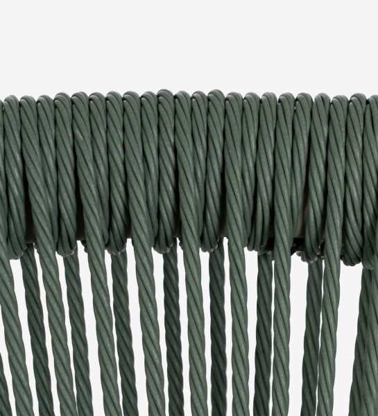 Cadeira Caminha com encosto em corda torcida verde