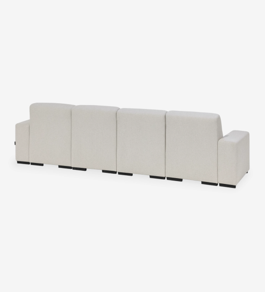 Lagos Sofa with Chaise Longue, cream modular sofa viewed from back